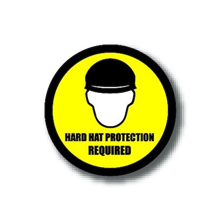 Ergomat 16in CIRCLE SIGNS - Hard Hat Protection Required DSV-SIGN 256 #0140 -UEN